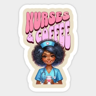 Nurses & Coffee Sticker